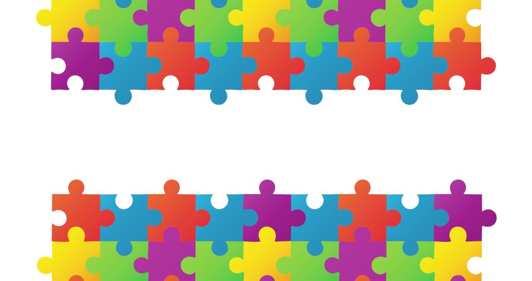 Colorful Jigsaw Puzzle Pattern Symbolizing Autism Awareness