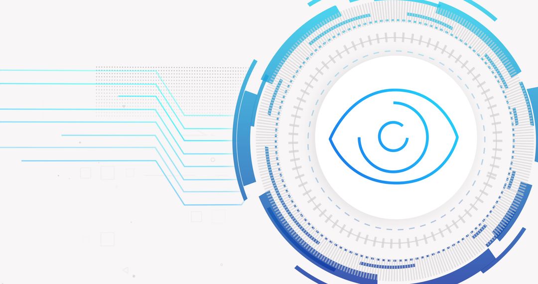 Futuristic Security Interface with Eye Symbol Illustration