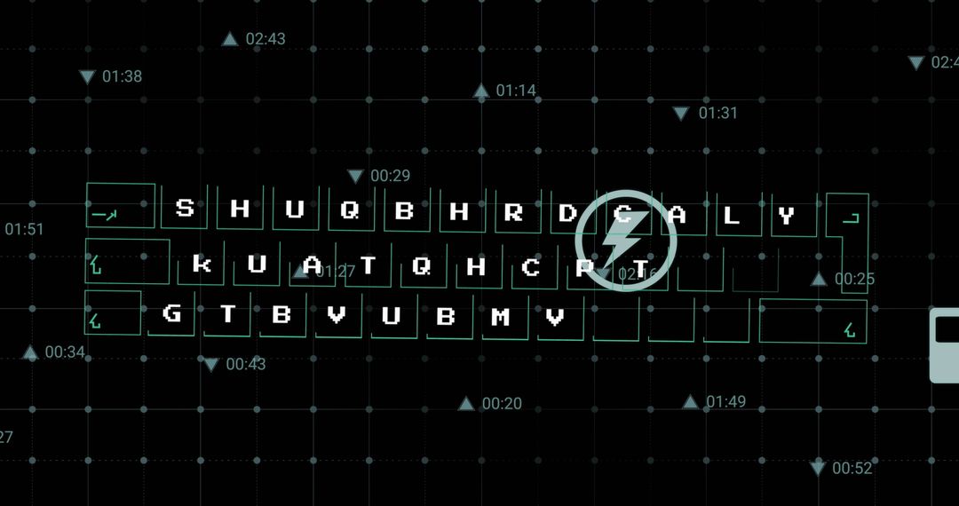 Digital interface with data grid and coding simulation
