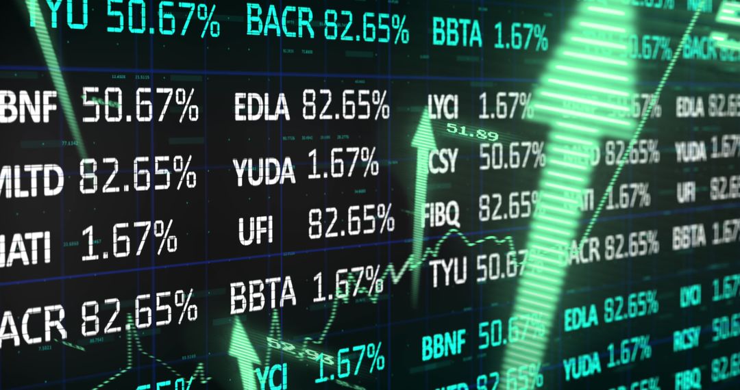 Dynamic Digital Stock Market Graph Display