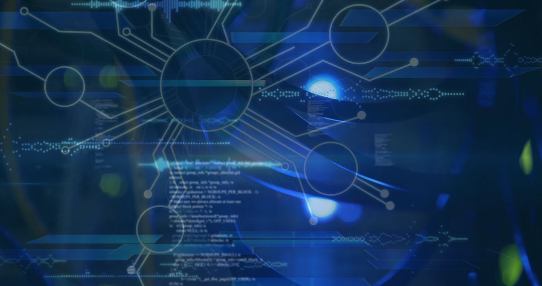 Futuristic Digital Network Connections in Cyberspace