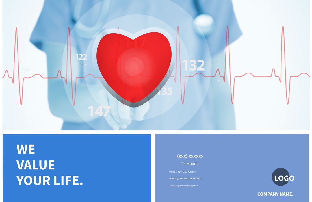 Heart Health Highlight with Medical Professional and EKG Line