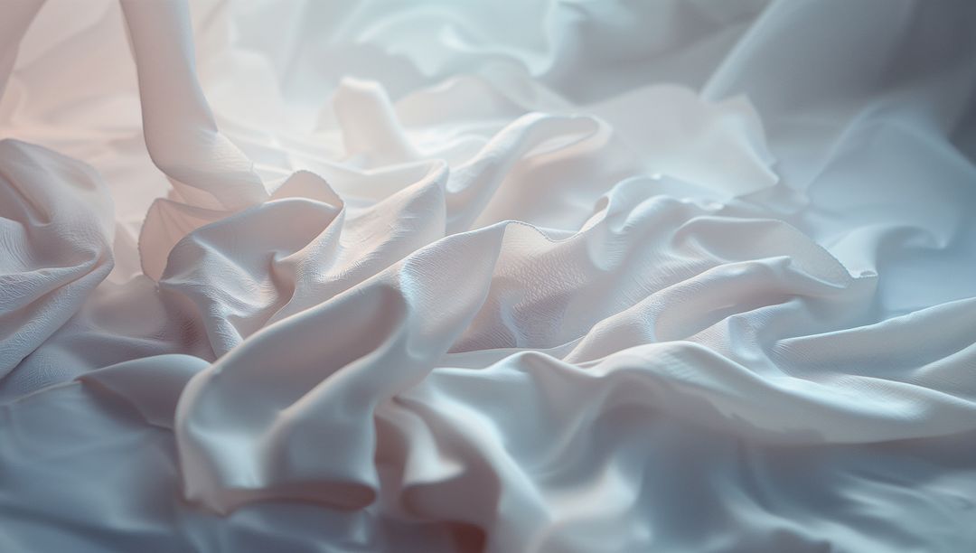 Elegant Folds of Luxurious Satin Fabric in Soft Light