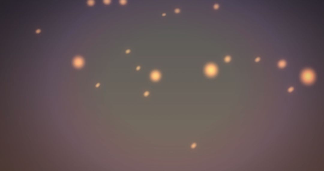 Yellow Glowing Lights on Dark Background for Festive Themes