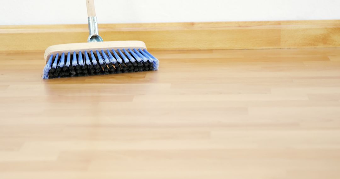 Broom Sweeping Wooden Floor, Home Cleaning Scene - Free Images, Stock Photos and Pictures on Pikwizard.com