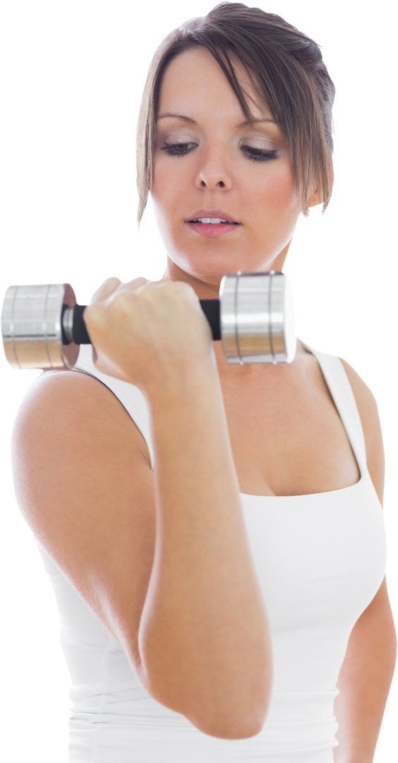 Transparent Background Woman Lifting Dumbbell - Download Free Stock Images Pikwizard.com