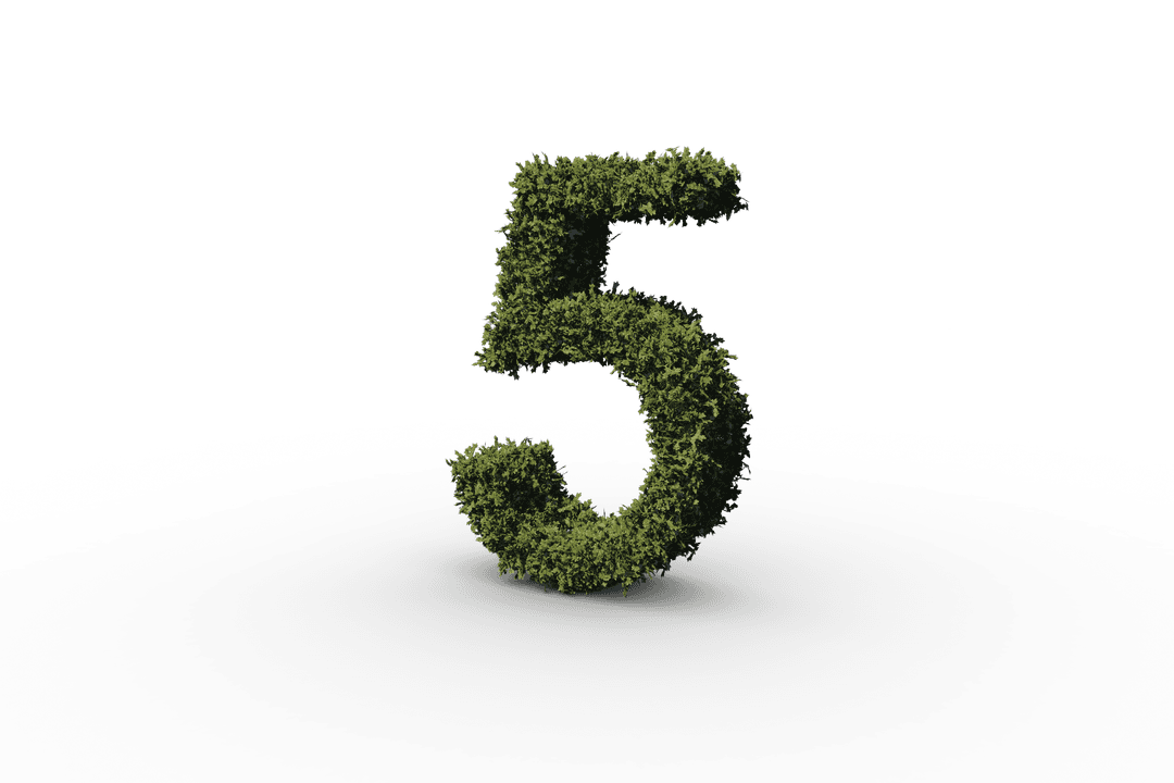 Five Shaped with Grass on Transparent Background for Eco Concepts - Download Free Stock Images Pikwizard.com
