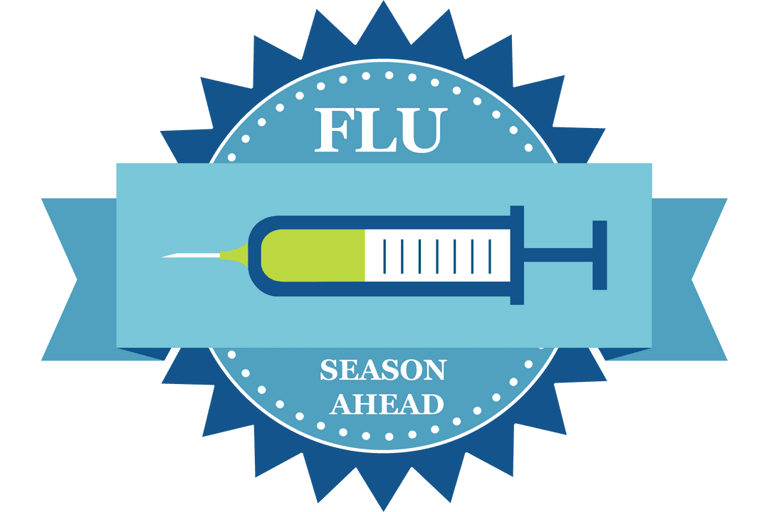 Flu Season Ahead Badge Transparent Background Health Illustration