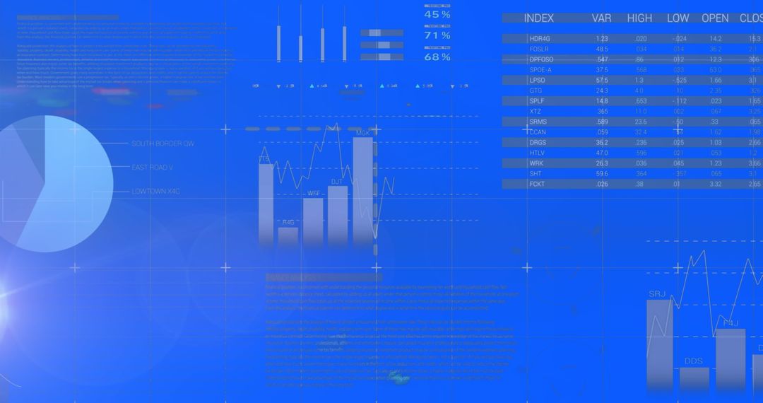 Abstract Dashboard Interface Displaying Data Visualization
