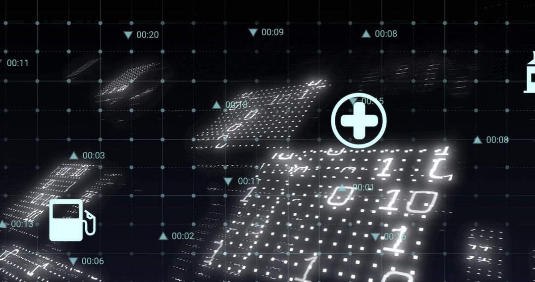 Network Connections over Ecology Icons and Data Environment