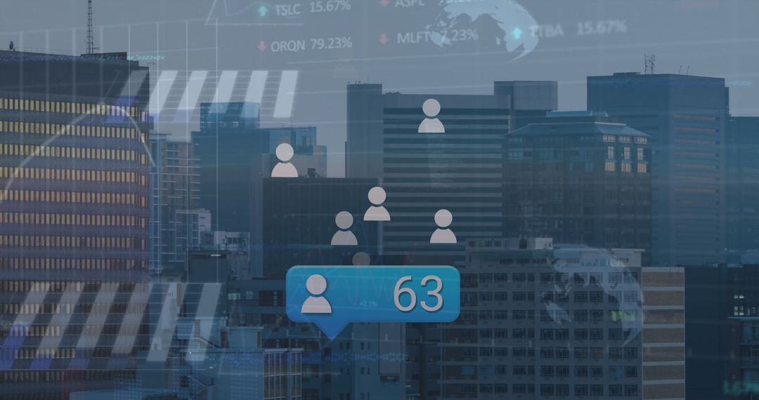 Global Financial Data Analytics Over Urban Cityscape