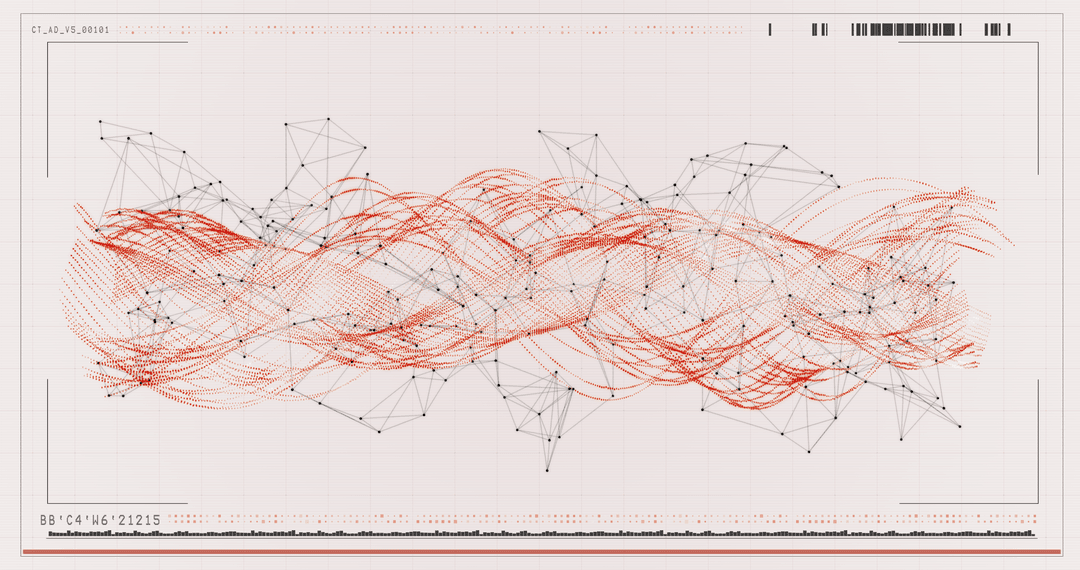 Abstract Transparent Red Spiral DNA Pattern Technology Design