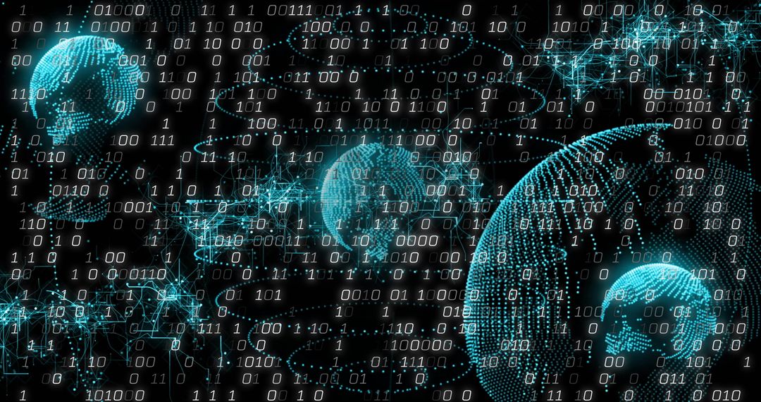 Digital Binary Coding Over Globes Illustrates Global Connectivity