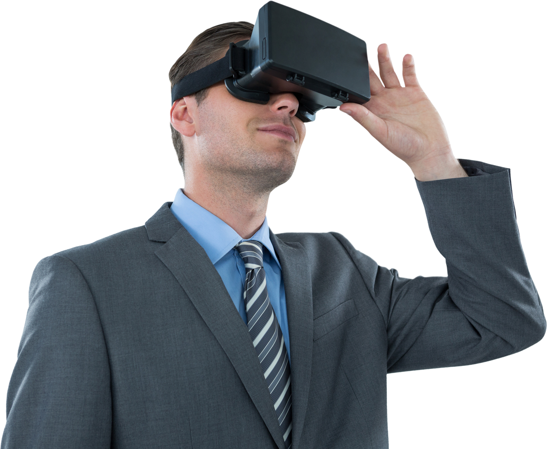 Transparent Image of Businessman Using Virtual Reality Headset - Download Free Stock Images Pikwizard.com