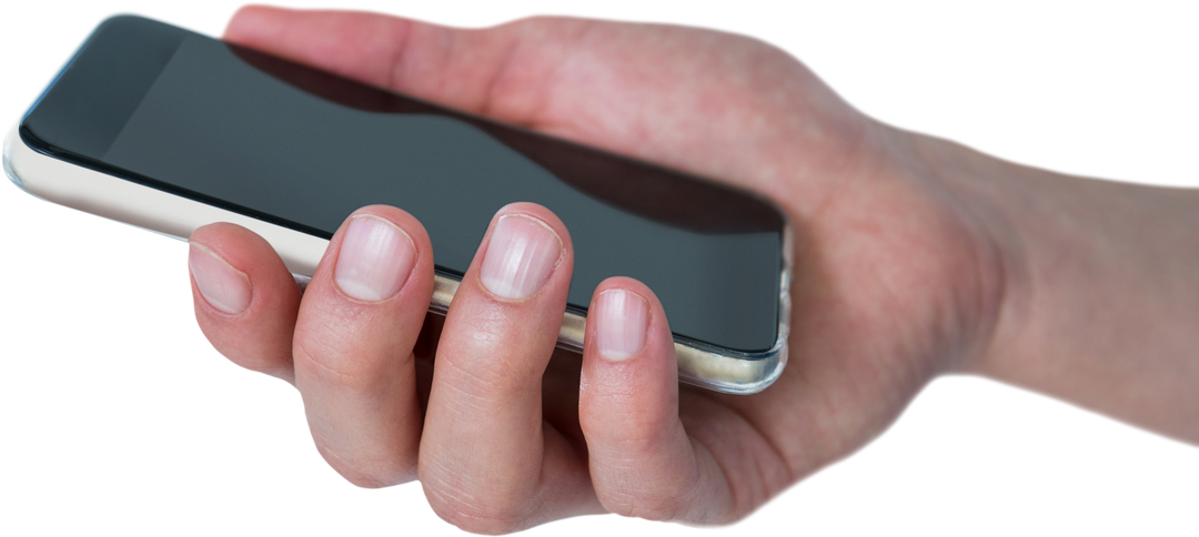 Hand Holding Smartphone Displaying Transparent Glass Screen - Download Free Stock Images Pikwizard.com