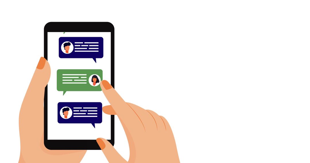 Hands Texting on Smartphone Illustrating Digital Communication