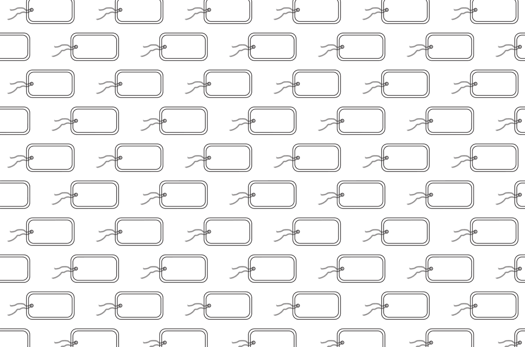 Seamless Black Pattern Design on Transparent Background