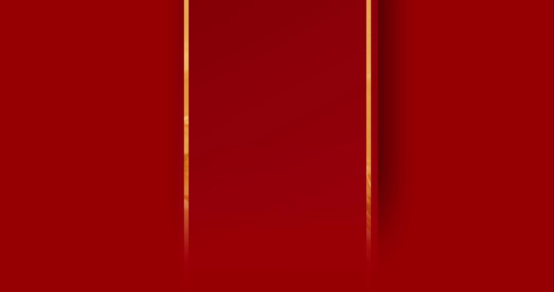 Elegant Flowers and Symbols on Red Background