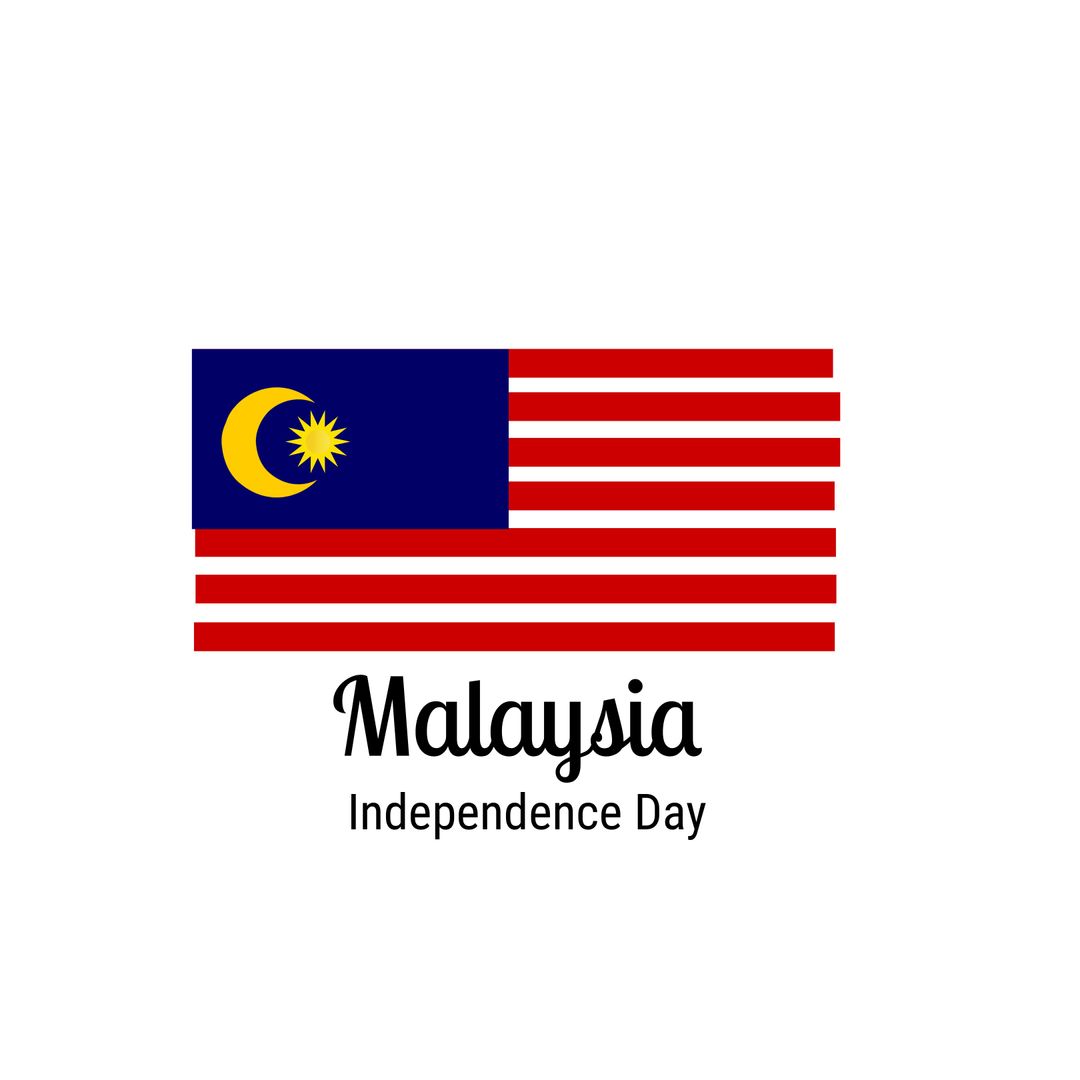 Malaysia Independence Day Design with National Flag