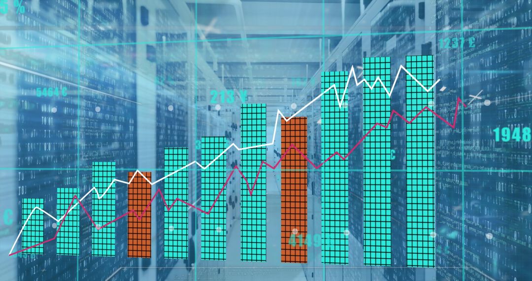 Data Processing Over Computer Servers with Dynamic Growth Graphs - Free Images, Stock Photos and Pictures on Pikwizard.com