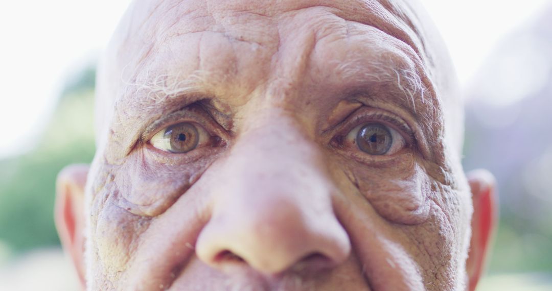 Close-up of Elderly Man's Face with Wrinkles and Expressive Eyes - Free Images, Stock Photos and Pictures on Pikwizard.com