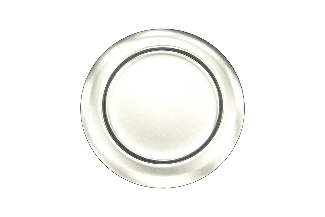 Simple Round Transparent Glass Plate