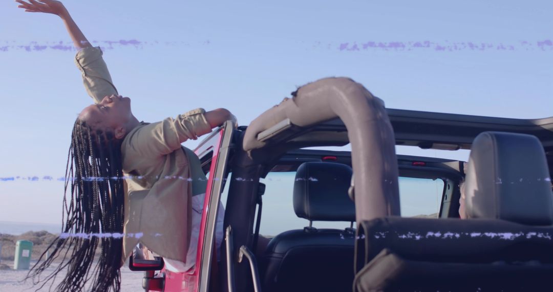 Joyful Adventure with Friends in Beachside SUV Getaway