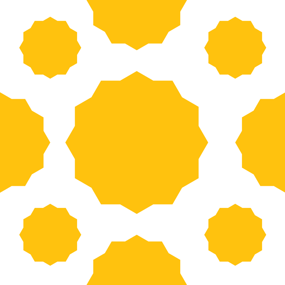 Geometric Yellow Pattern on Transparent Background for Vibrant Designs