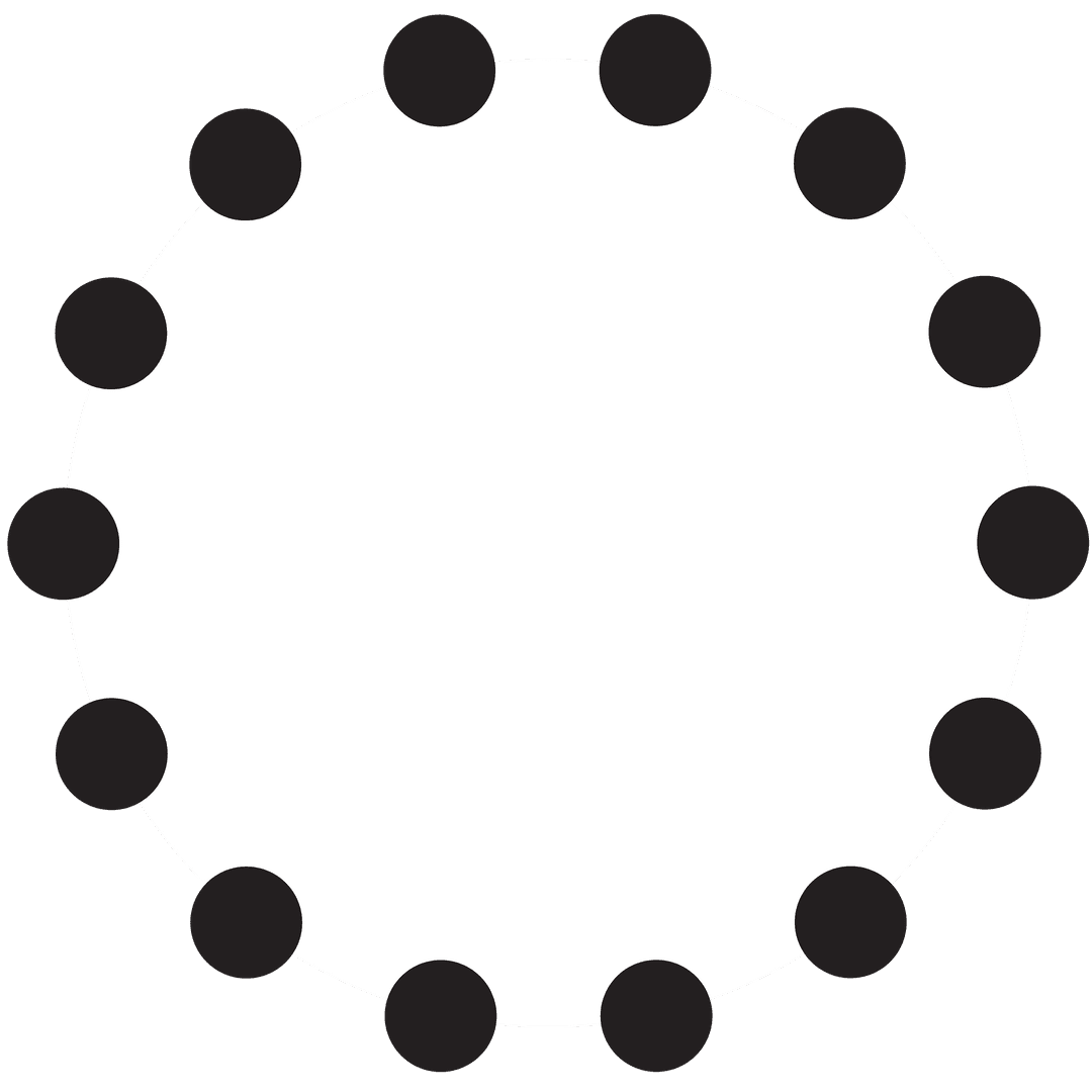 Black Circles on Transparent Background with Copy Space