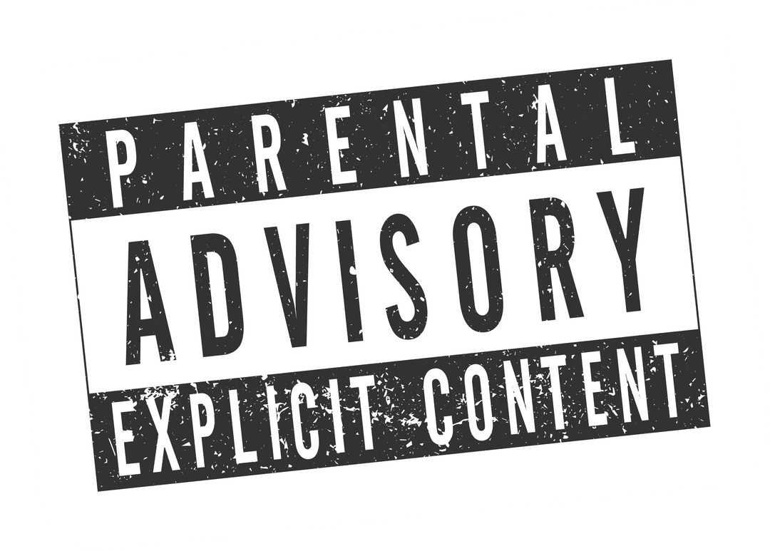 Parental Advisory Icon with Transparent Background