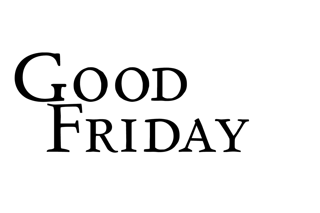 Good Friday Text on Transparent Background for Easter