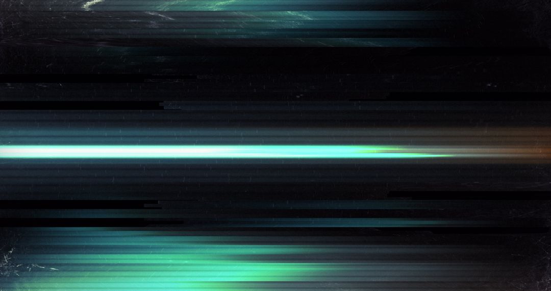 Digital Light Trails with Glitch Effect on Dark Background