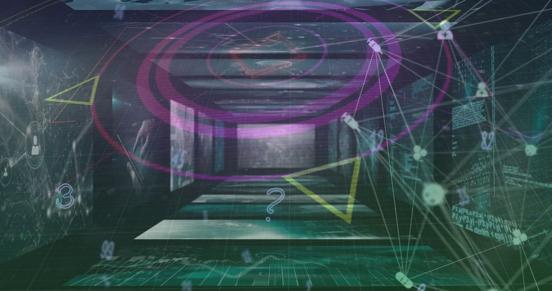 Futuristic Visualization of Technology and Data Connectivity