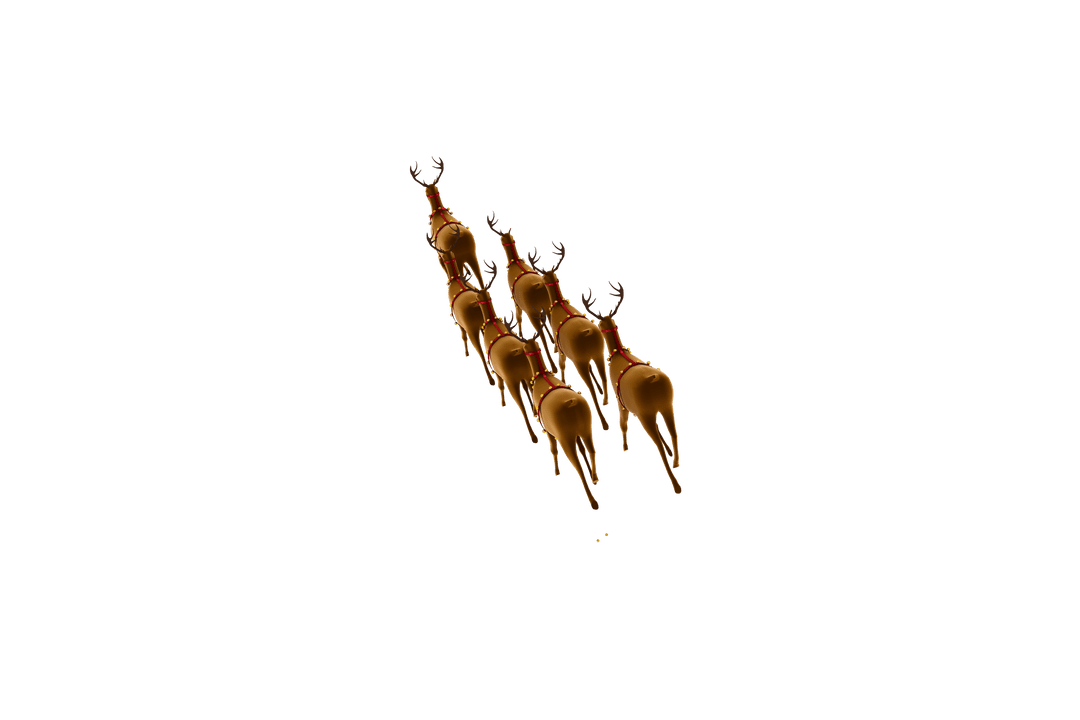 Transparent Reindeer Herd Running with Added Depth Effect - Download Free Stock Images Pikwizard.com