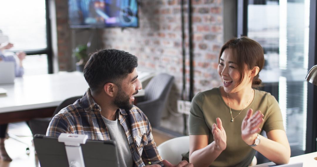 Dynamic Team Collaboration in Modern Office Workspace