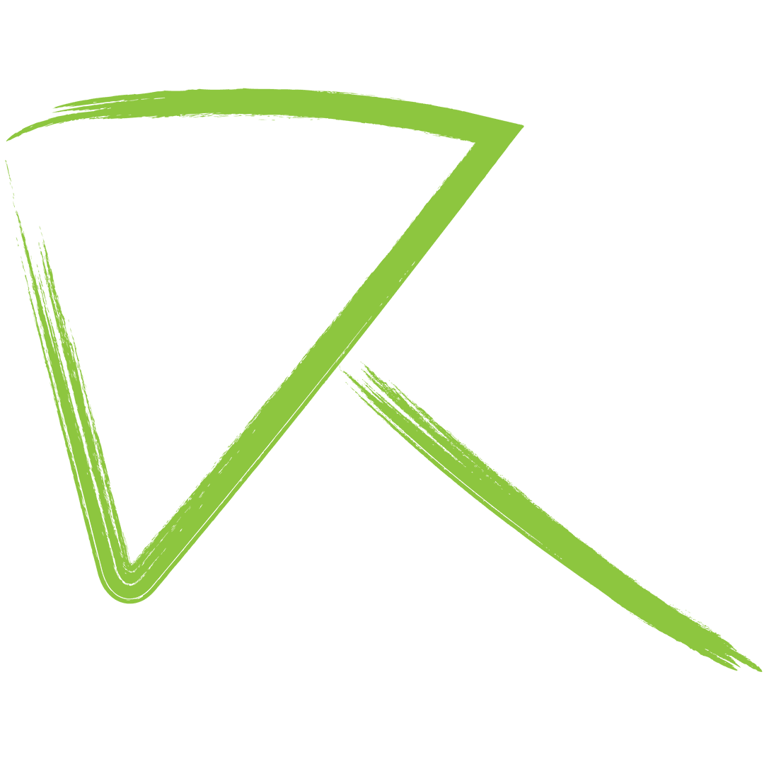 Green Grunge Arrow Design on Transparent Background