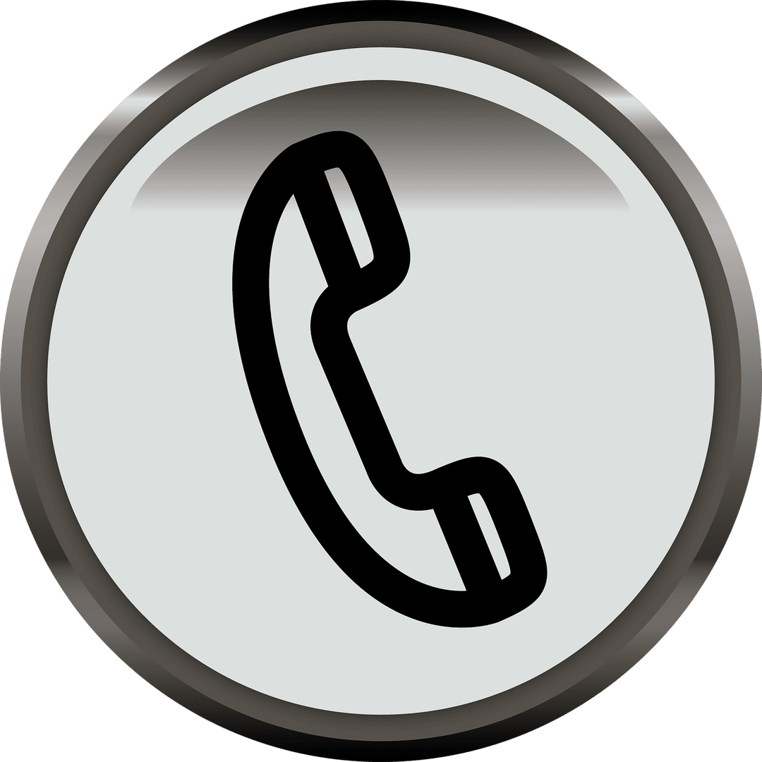 Transparent Phone Symbol Button Illustration Vector Design