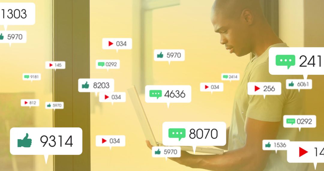 Young Professional Assessing Social Media Performance Metrics