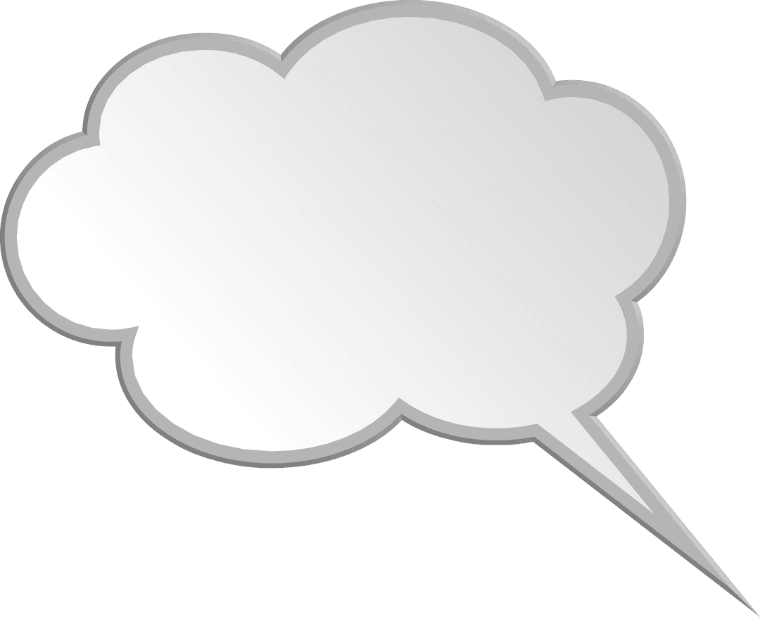 Modern Vector Speech Bubble on Transparent Background