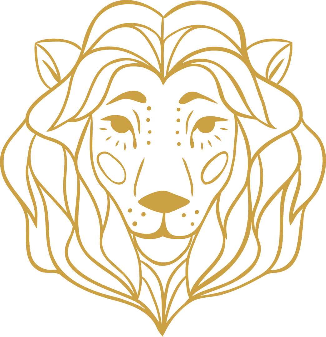 Majestic Lion Symbol on Transparent Background