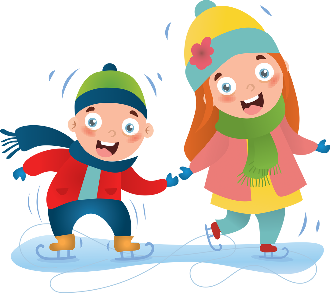 Fun Ice Skating Duo on Transparent Background - Download Free Stock Images Pikwizard.com