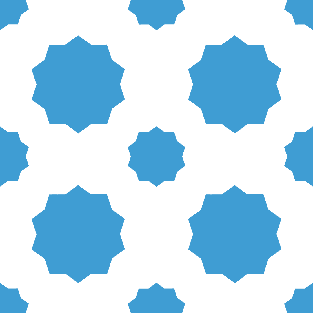 Seamless Blue Badge Pattern on Transparent Background for Designs