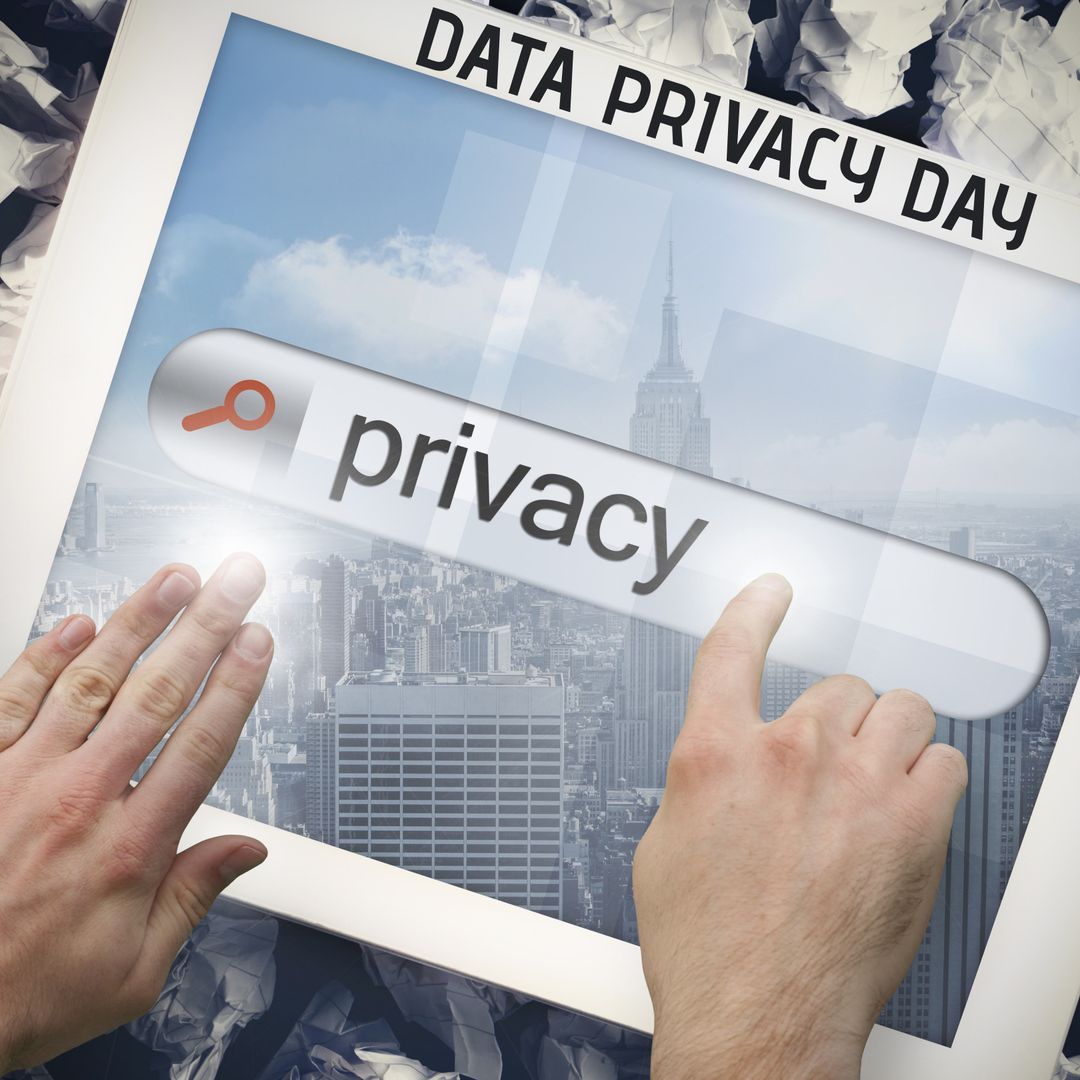 Hands Adjusting Privacy Settings Symbolizing Cybersecurity Vigilance
