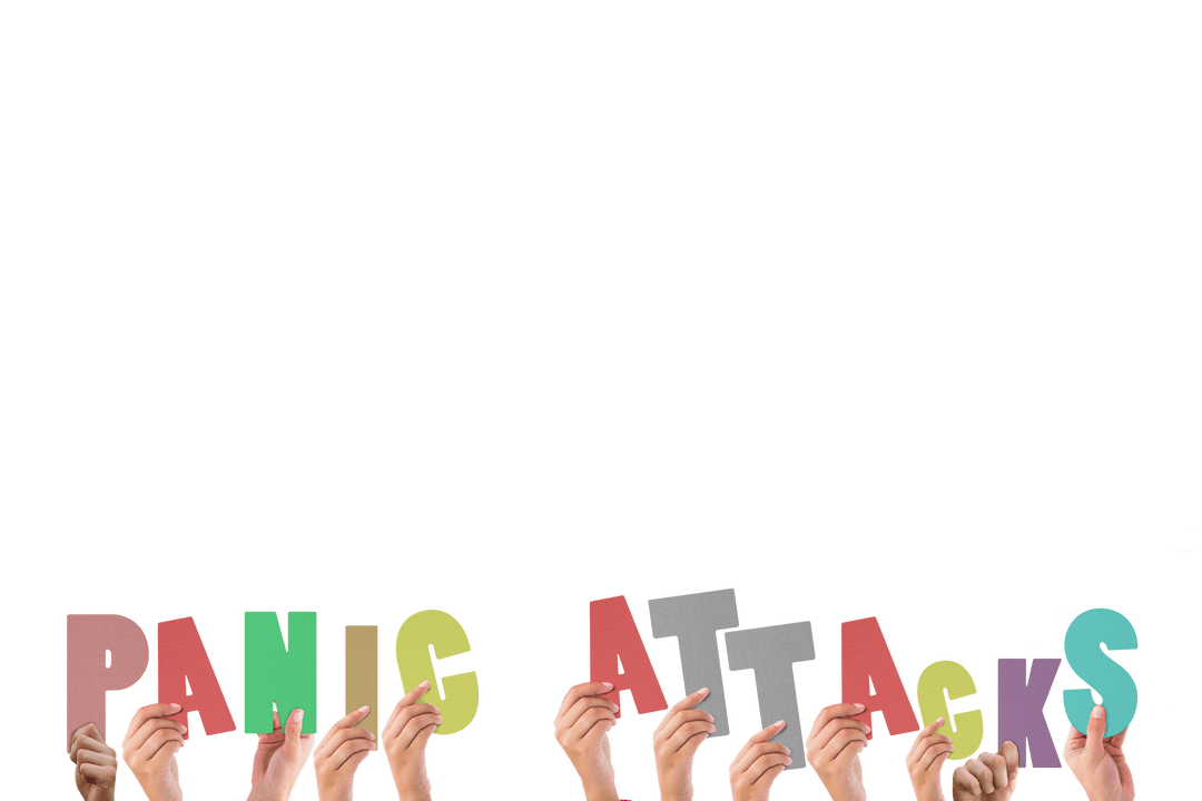 Hands Holding Colorful Transparent Panic Attacks Text - Download Free Stock Images Pikwizard.com