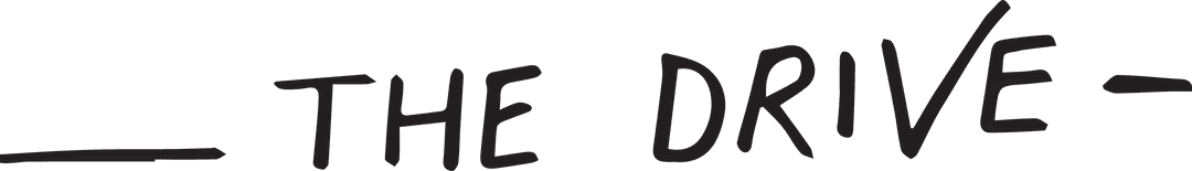 The Drive Text Illustration on Transparent Background