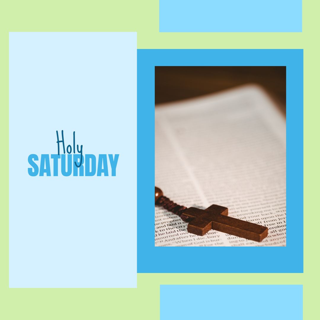 Holy Saturday Reflection with Bible and Cross