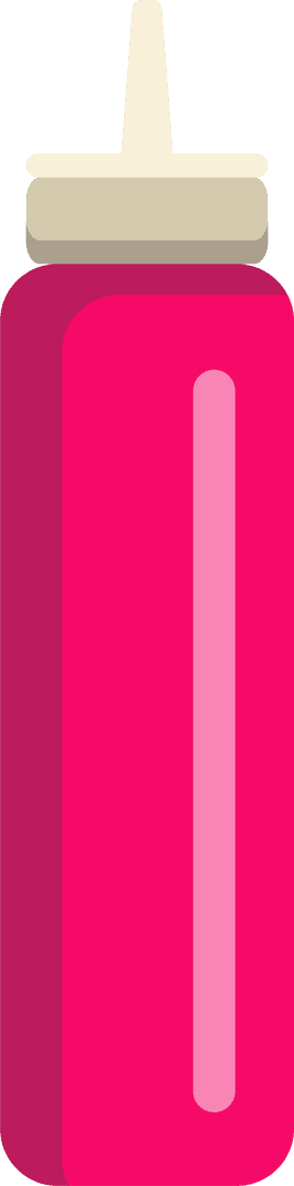 Pink Squeeze Bottle on Transparent Background with Minimalistic Design