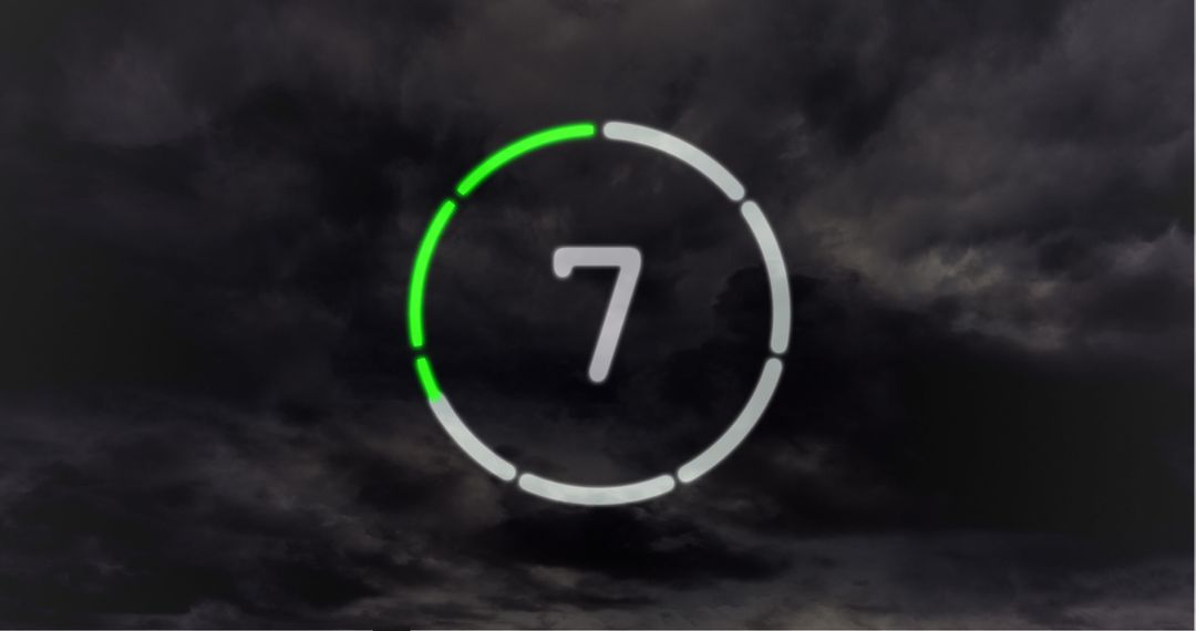 Weather Themed Countdown with Dramatic Clouds