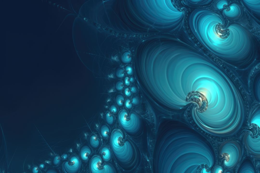 Abstract Fractal Art in Blue - Free Images, Stock Photos and Pictures on Pikwizard.com