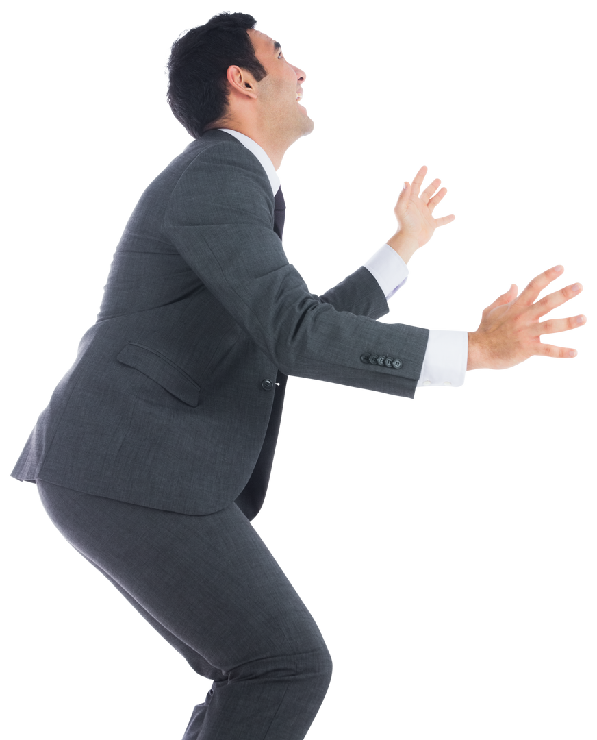 Overjoyed Biracial Businessman Celebrates Success, Transparent Background - Download Free Stock Images Pikwizard.com